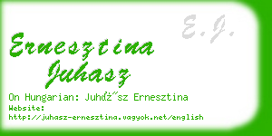 ernesztina juhasz business card